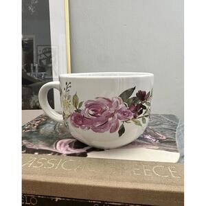 Huntington Home Ceramic Coffee Or Tea Mug W/ A Floral Design And Gold Accents